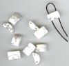10 8x12mm Half-Moon Two Hole White Howlite